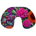 Flowers Nature Spring Blossom Flora Petals Art Travel Neck Pillow Front