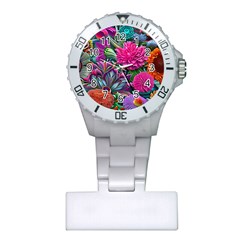 Flowers Nature Spring Blossom Flora Petals Art Plastic Nurses Watch by Pakjumat