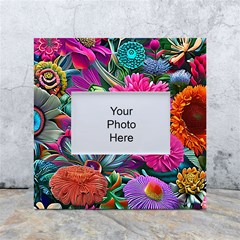 Flowers Nature Spring Blossom Flora Petals Art White Box Photo Frame 4  X 6  by Pakjumat