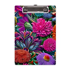 Flowers Nature Spring Blossom Flora Petals Art A5 Acrylic Clipboard by Pakjumat