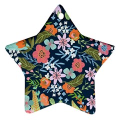 Flowers Flower Flora Nature Floral Background Painting Ornament (star)