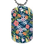 Flowers Flower Flora Nature Floral Background Painting Dog Tag (One Side) Front