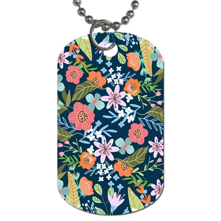 Flowers Flower Flora Nature Floral Background Painting Dog Tag (One Side)