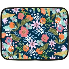 Flowers Flower Flora Nature Floral Background Painting Fleece Blanket (mini) by Pakjumat