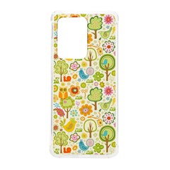 Nature Doodle Art Trees Birds Owl Children Pattern Multi Colored Samsung Galaxy S20 Ultra 6 9 Inch Tpu Uv Case by Pakjumat