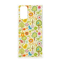 Nature Doodle Art Trees Birds Owl Children Pattern Multi Colored Samsung Galaxy Note 20 Tpu Uv Case by Pakjumat