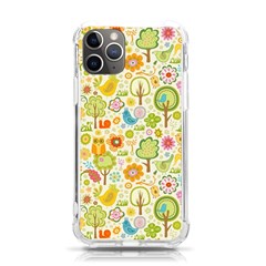 Nature Doodle Art Trees Birds Owl Children Pattern Multi Colored Iphone 11 Pro 5 8 Inch Tpu Uv Print Case by Pakjumat