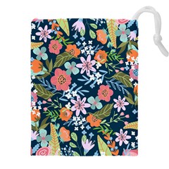 Flowers Flower Flora Nature Floral Background Painting Drawstring Pouch (5xl) by Pakjumat