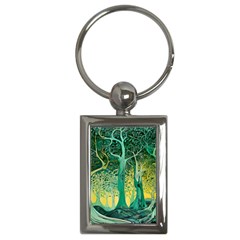 Nature Trees Forest Mystical Forest Jungle Key Chain (rectangle) by Pakjumat