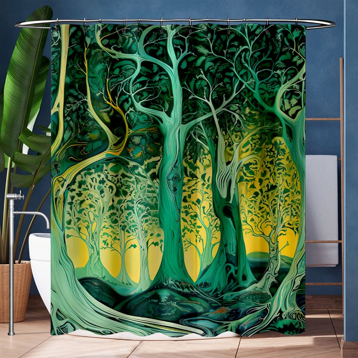 Nature Trees Forest Mystical Forest Jungle Shower Curtain 60  x 72  (Medium) 