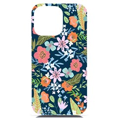 Flowers Flower Flora Nature Floral Background Painting Iphone 14 Pro Max Black Uv Print Case by Pakjumat