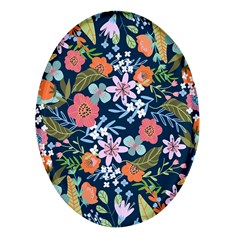 Flowers Flower Flora Nature Floral Background Painting Oval Glass Fridge Magnet (4 Pack) by Pakjumat