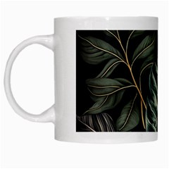 Tropical Leaves Foliage Monstera Nature Home White Mug by Pakjumat