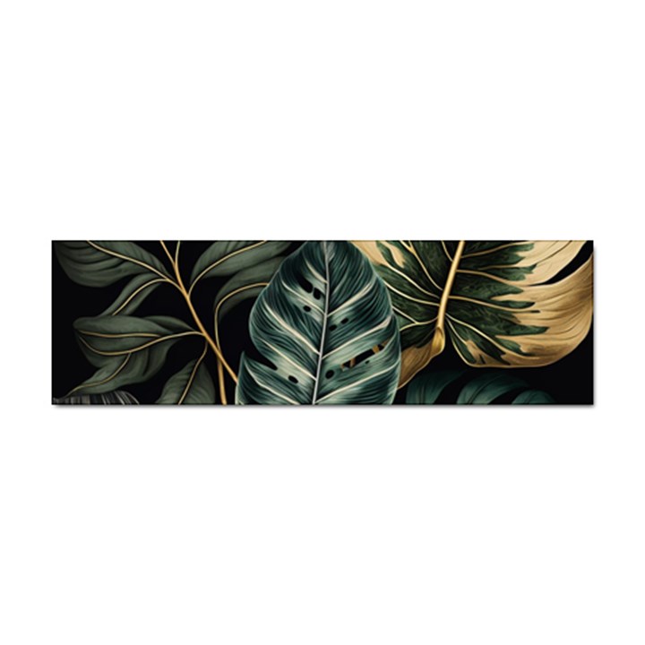 Tropical Leaves Foliage Monstera Nature Home Sticker (Bumper)