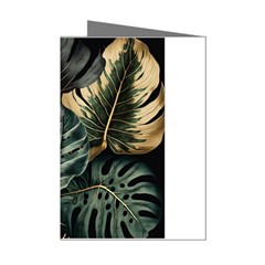 Tropical Leaves Foliage Monstera Nature Home Mini Greeting Cards (pkg Of 8) by Pakjumat