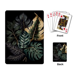 Tropical Leaves Foliage Monstera Nature Home Playing Cards Single Design (rectangle) by Pakjumat