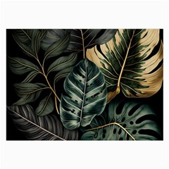 Tropical Leaves Foliage Monstera Nature Home Large Glasses Cloth by Pakjumat