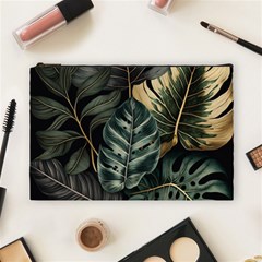 Tropical Leaves Foliage Monstera Nature Home Cosmetic Bag (large) by Pakjumat