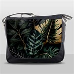 Tropical Leaves Foliage Monstera Nature Home Messenger Bag Front