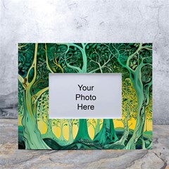 Nature Trees Forest Mystical Forest Jungle White Tabletop Photo Frame 4 x6  by Pakjumat