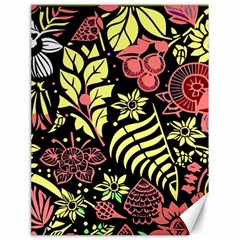 Flower Leaves Floral Flora Nature Canvas 18  X 24  by Pakjumat