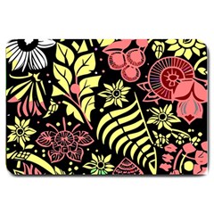 Flower Leaves Floral Flora Nature Large Doormat by Pakjumat