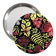 Flower Leaves Floral Flora Nature 3  Handbag Mirrors by Pakjumat