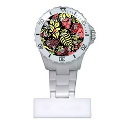 Flower Leaves Floral Flora Nature Plastic Nurses Watch by Pakjumat