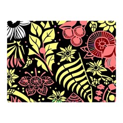 Flower Leaves Floral Flora Nature Two Sides Premium Plush Fleece Blanket (mini) by Pakjumat