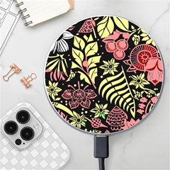 Flower Leaves Floral Flora Nature Wireless Fast Charger(white) by Pakjumat