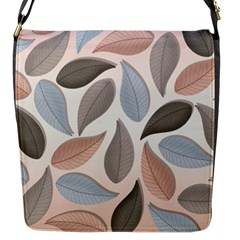 Leaves Pastel Background Nature Flap Closure Messenger Bag (s) by Pakjumat