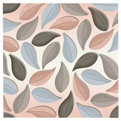 Leaves Pastel Background Nature Wooden Puzzle Square by Pakjumat