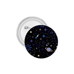 Starry Night  Space Constellations  Stars  Galaxy  Universe Graphic  Illustration 1 75  Buttons by Pakjumat