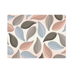 Leaves Pastel Background Nature Premium Plush Fleece Blanket (mini) by Pakjumat