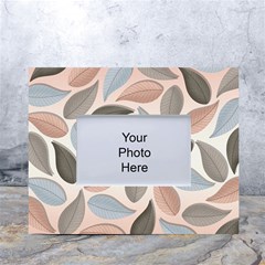 Leaves Pastel Background Nature White Tabletop Photo Frame 4 x6  by Pakjumat