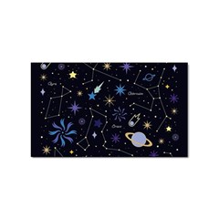 Starry Night  Space Constellations  Stars  Galaxy  Universe Graphic  Illustration Sticker (rectangular) by Pakjumat