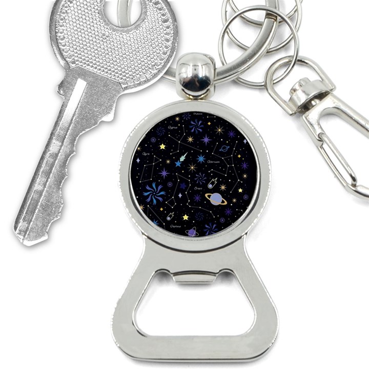 Starry Night  Space Constellations  Stars  Galaxy  Universe Graphic  Illustration Bottle Opener Key Chain