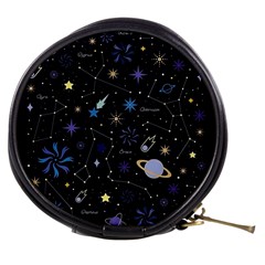 Starry Night  Space Constellations  Stars  Galaxy  Universe Graphic  Illustration Mini Makeup Bag by Pakjumat