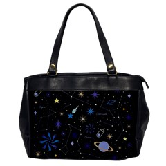 Starry Night  Space Constellations  Stars  Galaxy  Universe Graphic  Illustration Oversize Office Handbag by Pakjumat