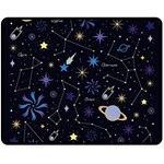 Starry Night  Space Constellations  Stars  Galaxy  Universe Graphic  Illustration Fleece Blanket (Medium) 60 x50  Blanket Front