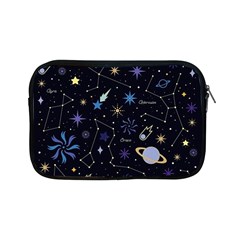 Starry Night  Space Constellations  Stars  Galaxy  Universe Graphic  Illustration Apple Ipad Mini Zipper Cases by Pakjumat