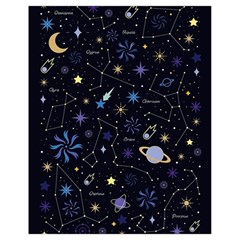 Starry Night  Space Constellations  Stars  Galaxy  Universe Graphic  Illustration Drawstring Bag (small) by Pakjumat