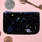 Starry Night  Space Constellations  Stars  Galaxy  Universe Graphic  Illustration Large Coin Purse Front