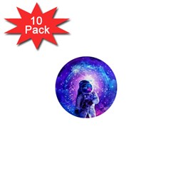 The Cosmonaut Galaxy Art Space Astronaut 1  Mini Magnet (10 Pack)  by Pakjumat