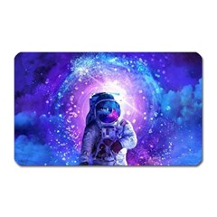 The Cosmonaut Galaxy Art Space Astronaut Magnet (rectangular) by Pakjumat