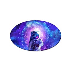 The Cosmonaut Galaxy Art Space Astronaut Sticker Oval (10 Pack) by Pakjumat