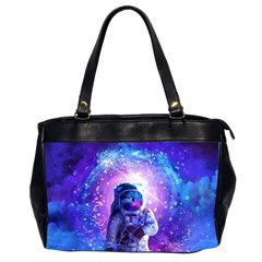 The Cosmonaut Galaxy Art Space Astronaut Oversize Office Handbag (2 Sides) by Pakjumat