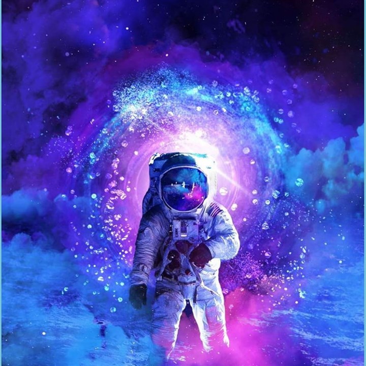 The Cosmonaut Galaxy Art Space Astronaut Play Mat (Square)