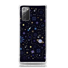 Starry Night  Space Constellations  Stars  Galaxy  Universe Graphic  Illustration Samsung Galaxy Note 20 Tpu Uv Case by Pakjumat