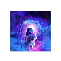 The Cosmonaut Galaxy Art Space Astronaut Satin Bandana Scarf 22  X 22  by Pakjumat